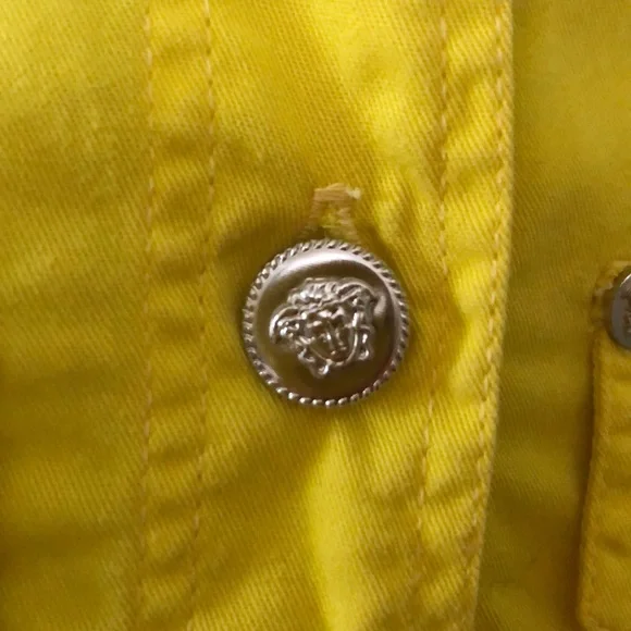 Versace Jeans Signature yellow button-down shirt - Picture 3 of 7